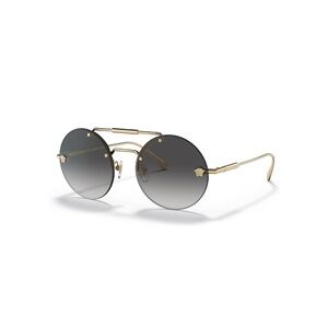 Versace Gold Metal Round Sunglasses